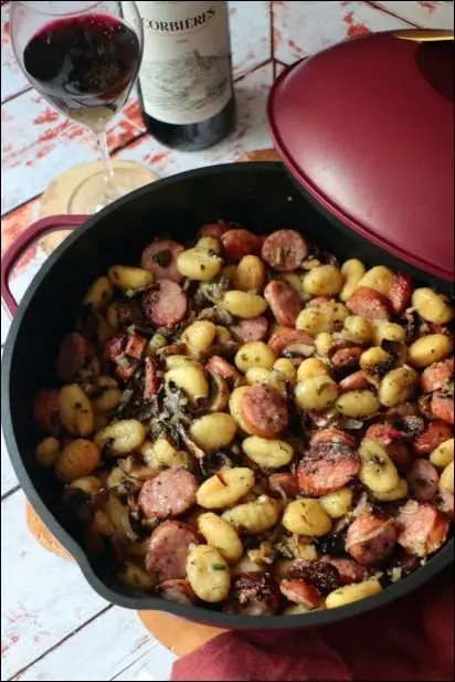 gratin de gnocchi a la saucisse fumée