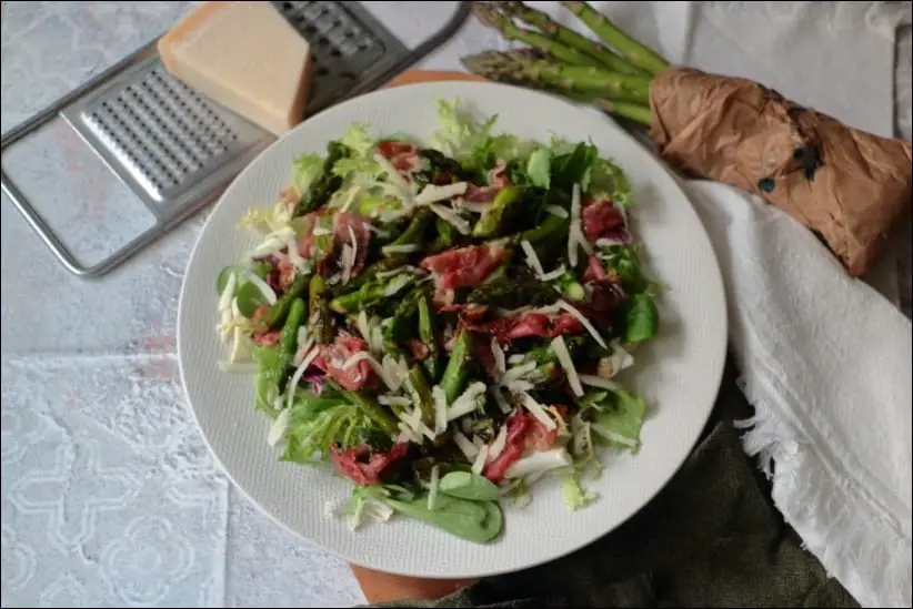 poelee asperges vertes coppa parmesan