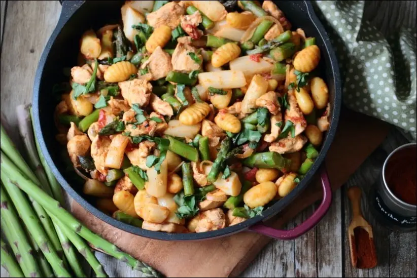 gnocchi poulet asperges