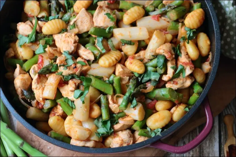 gnocchi poulet asperge