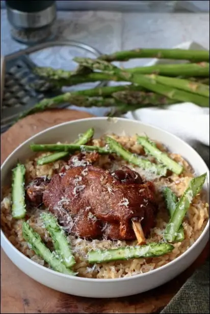 risotto canard confit asperge