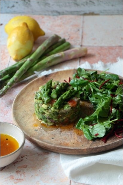 salade asperge avocat tomate