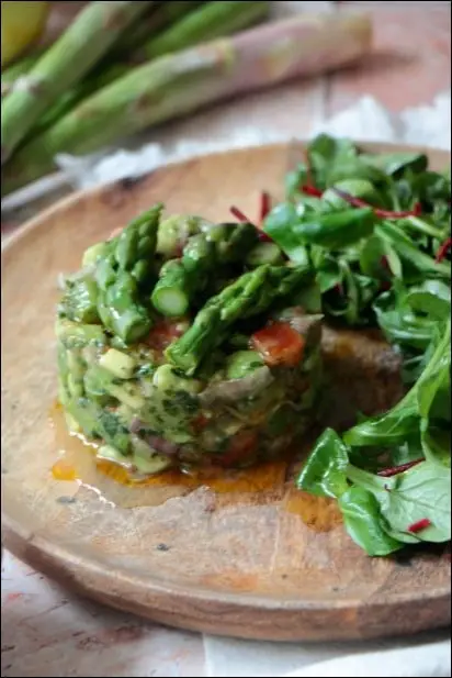 tartare asperges avocat tomate