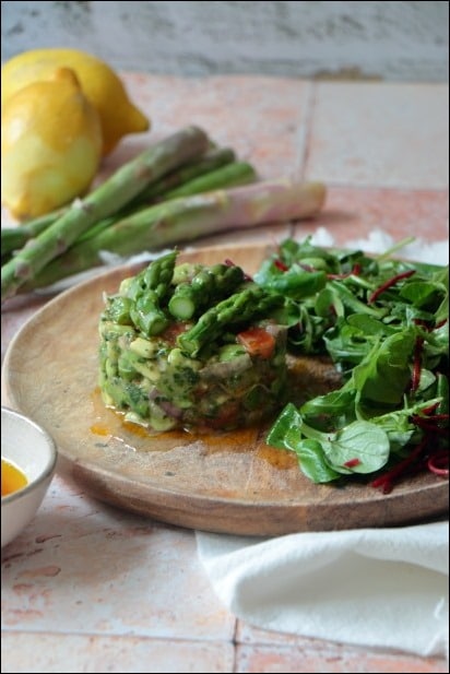 salade asperge verte avocat tomate