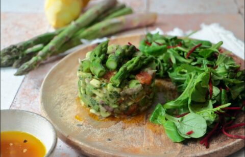 tartare d'asperges et d'avocat