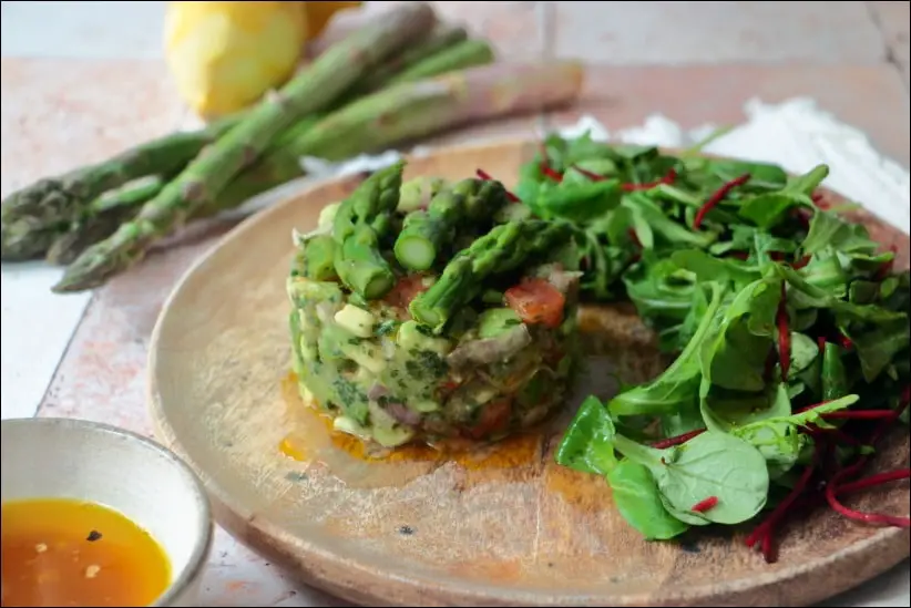 tartare d'asperges et d'avocat