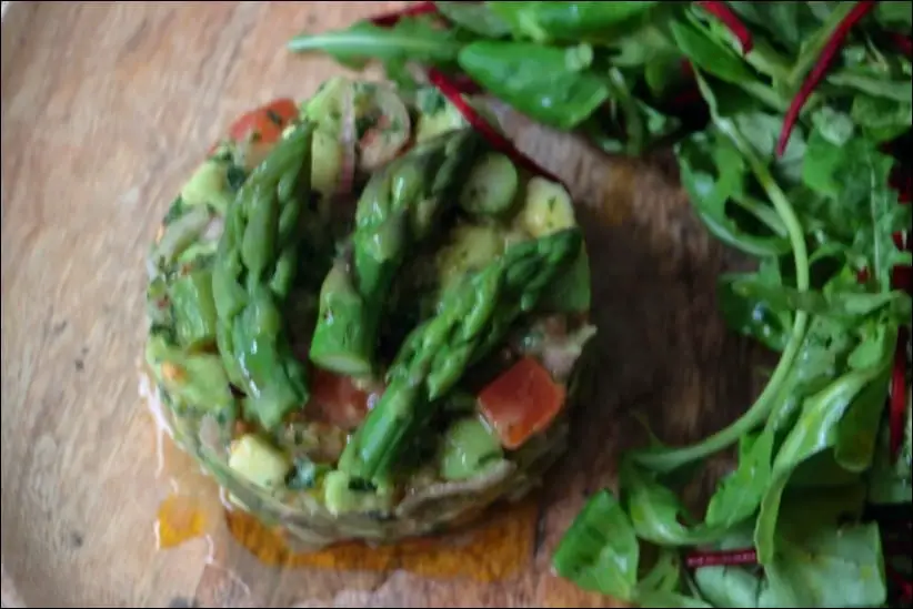 tartare d asperges et avocat