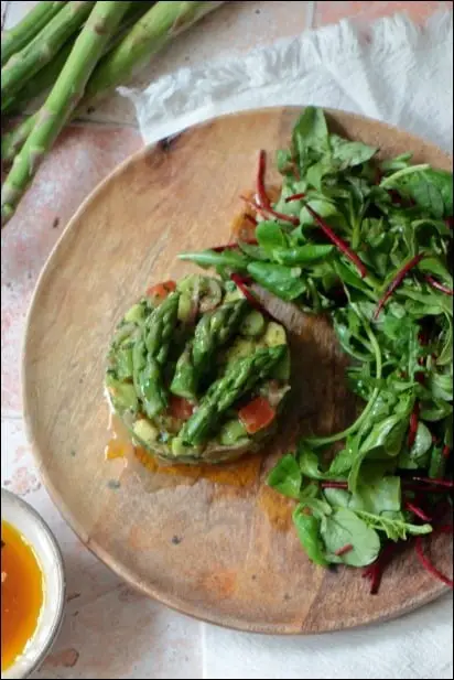 salade asperges vertes avocat