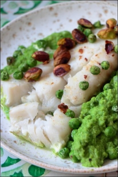 Cabillaud_petits_pois_pistaches (12) cabillaud et purée de petits pois