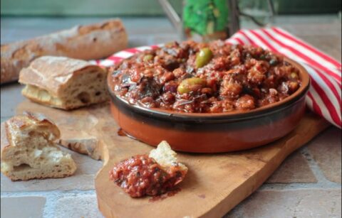 caponata sicilienne d'aubergines