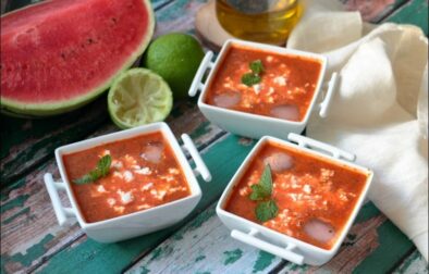 gaspacho de pastèque et feta