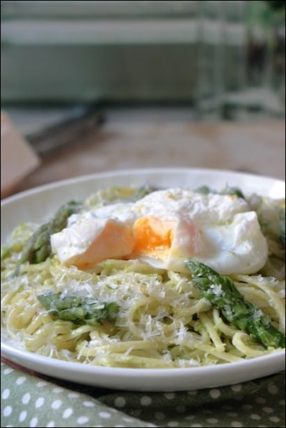 Linguine-creme-asperges-oeuf-poches (9) pates asperges creme