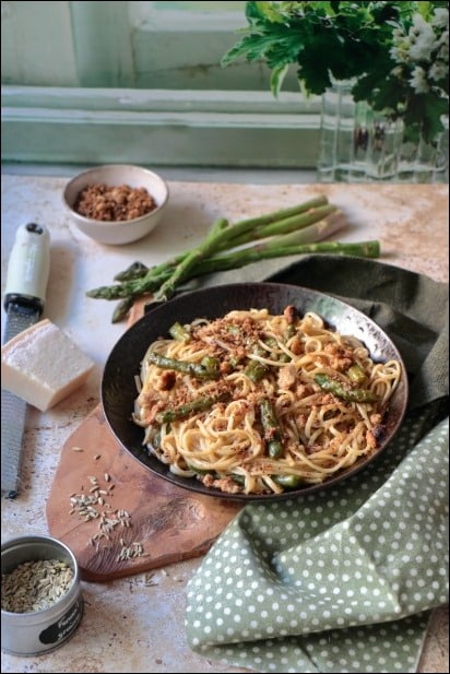 Pates-asperges-anchois (1) pates asperges ail