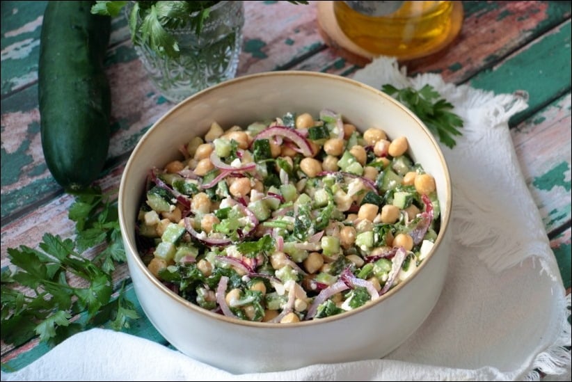 Salade_pois_chiches_concombre_feta (13) salade pois chiches concombre et feta