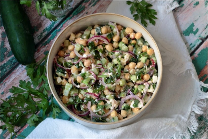 recette salade pois chiches feta