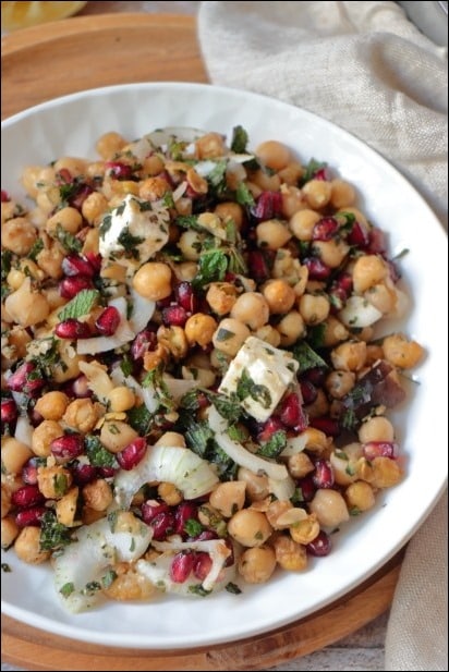 Salade_pois_chiches_feta (10) salade de pois chiches à la méditerranéenne