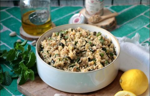 salade de quinoa aux courgettes rôties