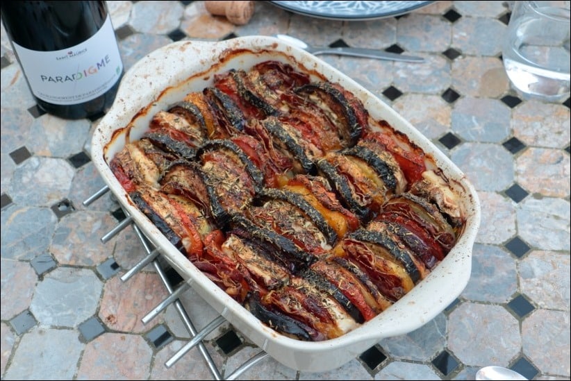 tian aubergine tomate chèvre
