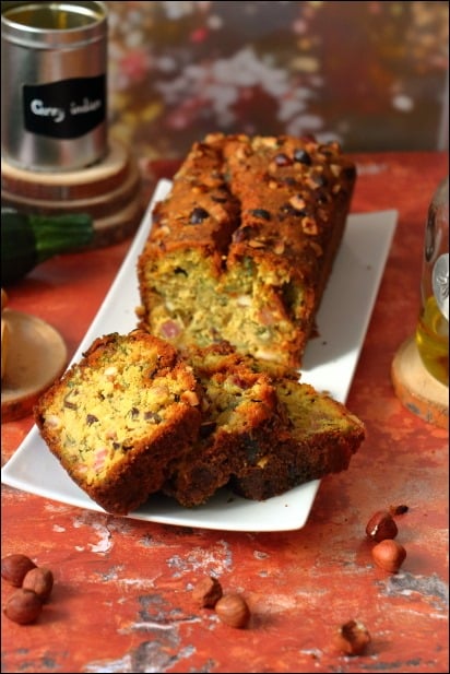 Cake-lardons-courgette-noisettes-curry (3) cake courgette lardons curry