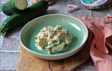 courgettes à la Vache qui rit façon carbonara