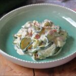 courgette lardons a la poele