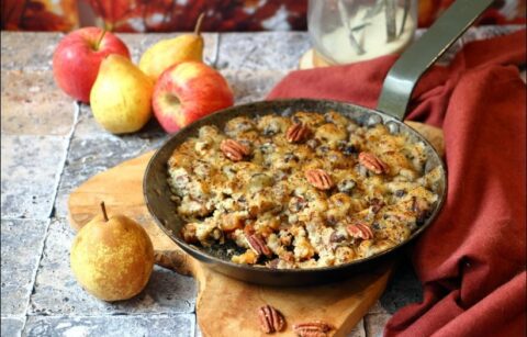 crumble de pomme poire façon cookie moelleux