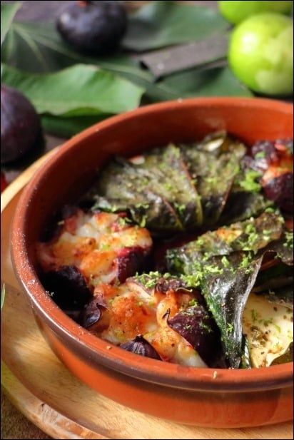 Figues-roties-farcies-feta-mozzarella (13 bis) feuilles de figuier farcies et figues roties