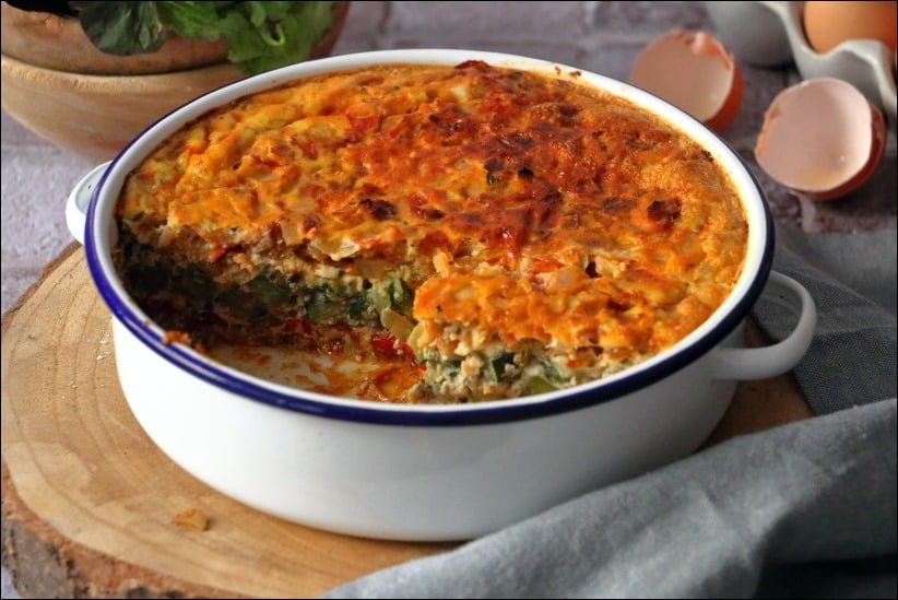 gateau omelette aux legumes