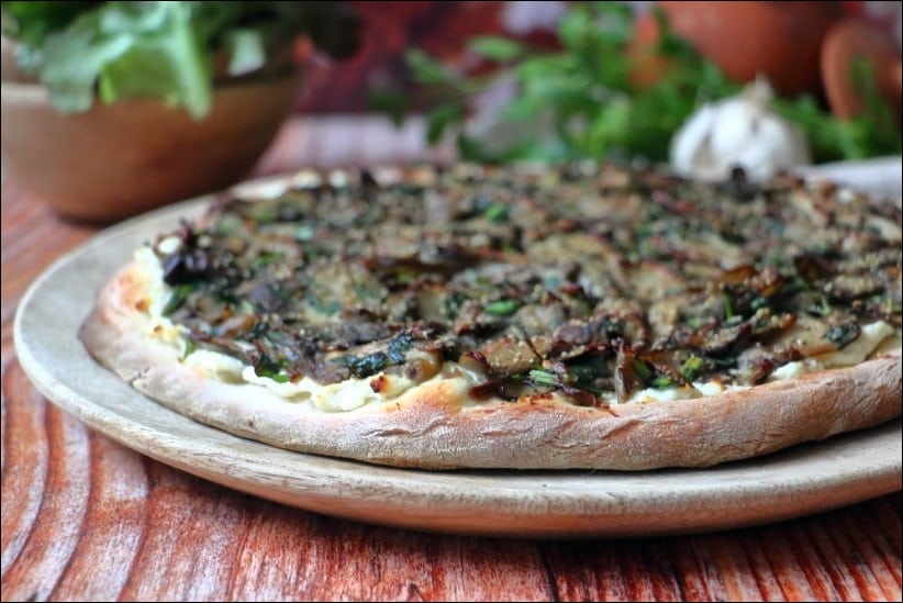 Pizza-blanche-cepes (3) pizza aux cepes