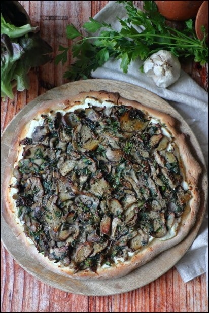 Pizza-blanche-cepes (8) pizza cepes ricotta