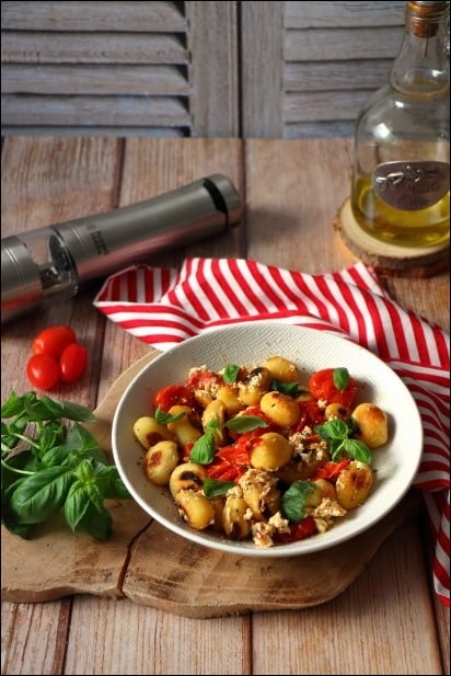 Poelee-gnocchi-feta-tomates-roties (1) poêlée de gnocchis aux légumes