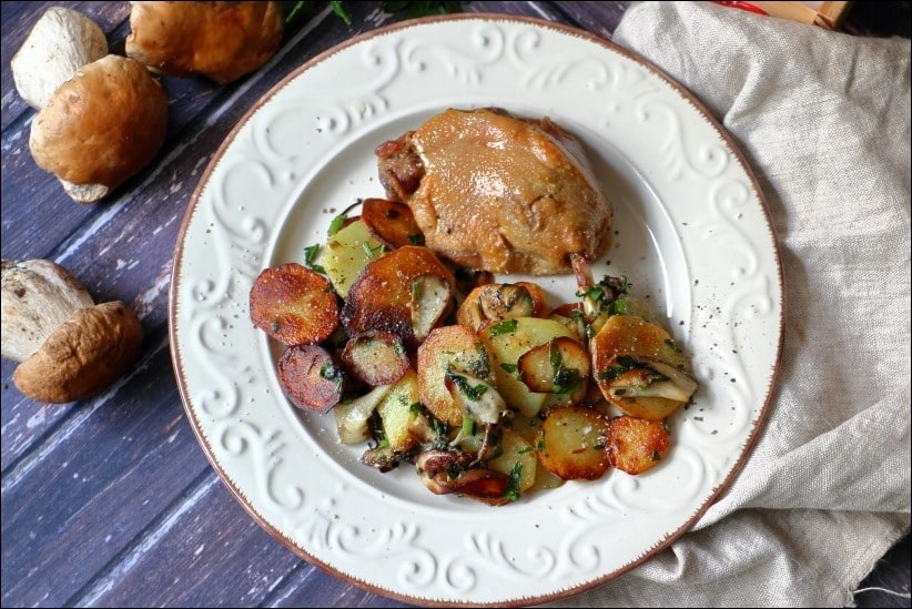 pommes de terre à la sarladaise avec cèpes