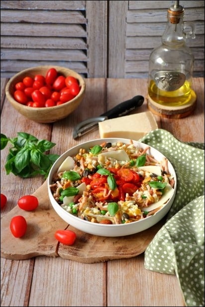 Salade-orzo-tomates-confites-petits-pois-chaud-froid (1) salade orzo tomate cerise poelées