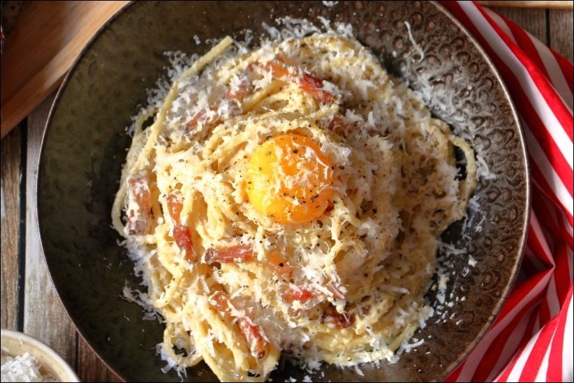 spaghetti carbonara sans crème