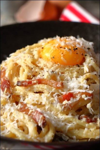 spaghetti carbonara la vraie recette
