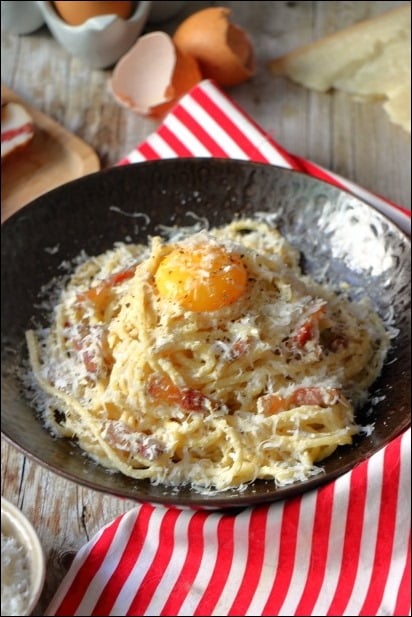 spaghetti carbonara à l'italienne
