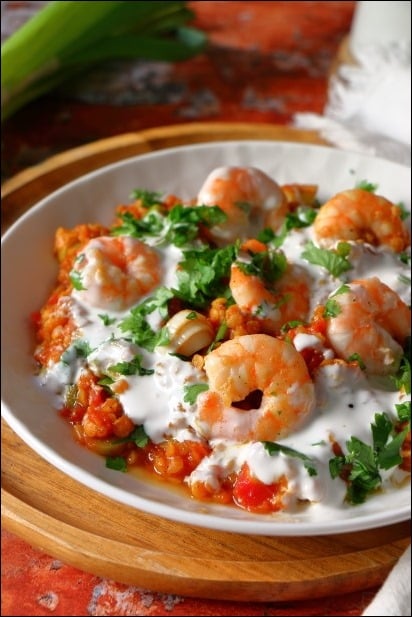 Dahl-lentilles-corail-crevettes (15) dahl lentilles creme coco crevettes