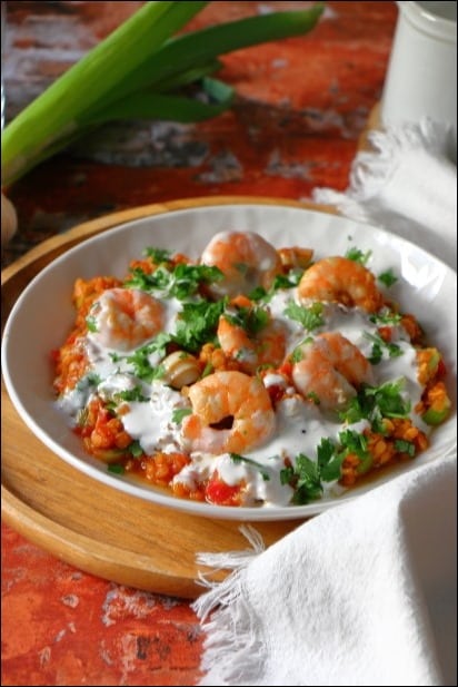 Dahl-lentilles-corail-crevettes (2) recette dahl lentilles corail