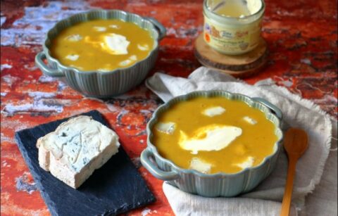 velouté potiron châtaignes gorgonzola