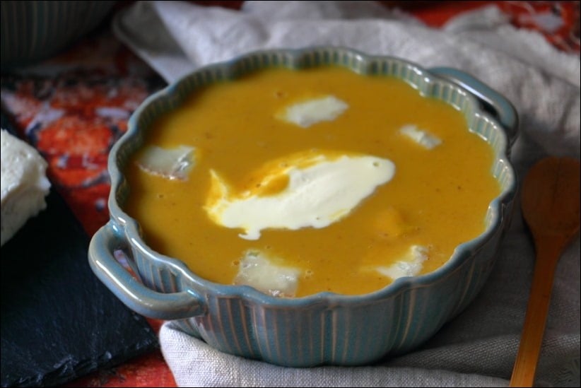 Potage-potiron-chataignes-gorgonzola (5) velouté de potiron au chataigne