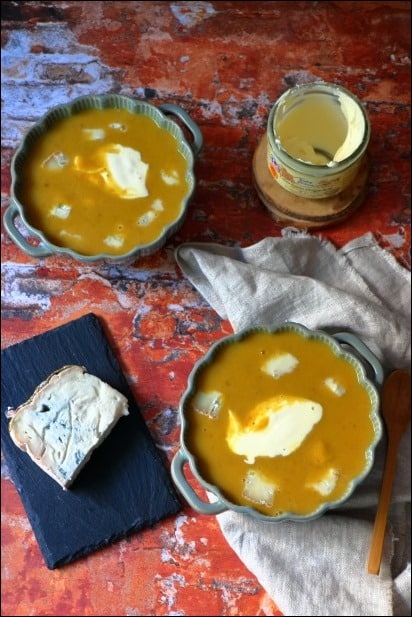 Potage-potiron-chataignes-gorgonzola (6) soupe potimarron chataigne