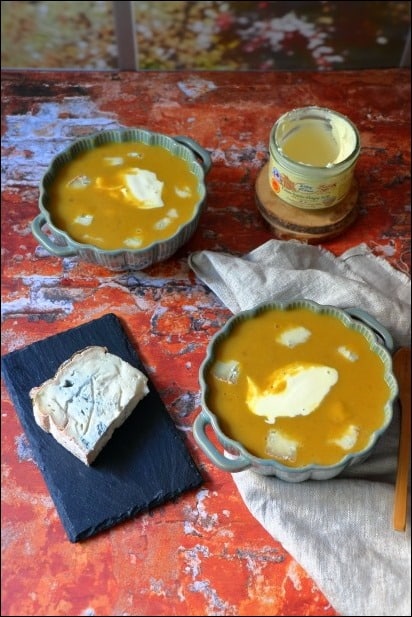 Potage-potiron-chataignes-gorgonzola (8) soupe potiron potimarron gorgonzola