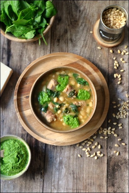 Soupe-haricots-blancs-saucisse-pesto-epinards (5) soupe haricot blanc et saucisse de toulouse
