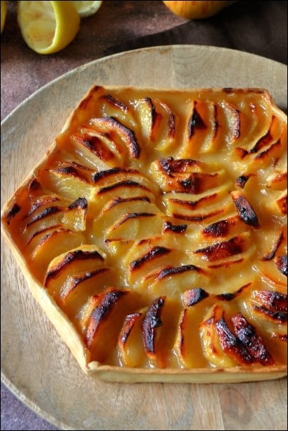 Tarte_pommes_confites_vanille_rhum (3) tarte aux pommes facile et délicieuse