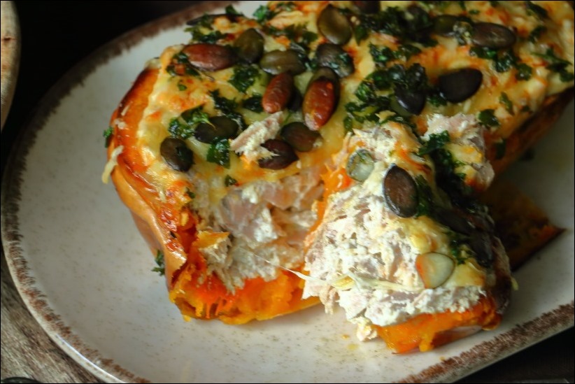 Butternut_farcie_thon_ricotta (9) butternut farcie thon fromage frais