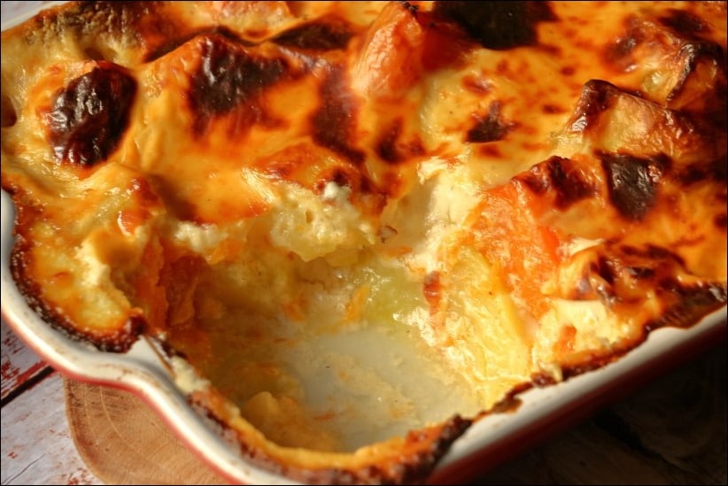 gratin courge pomme de terre béchamel