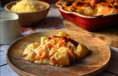 gratin de potiron et pommes de terre à la béchamel