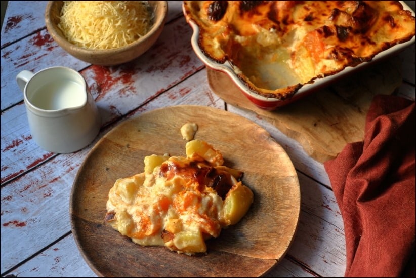 gratin au potiron et pommes de terre