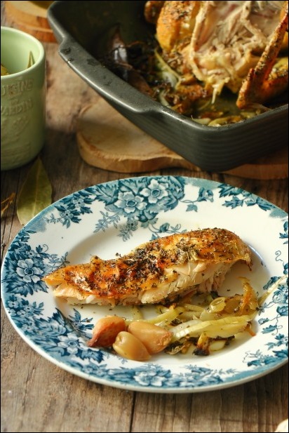 poulet basse température au four