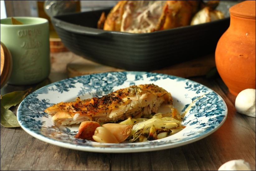 poulet rôti au four cuisson basse température